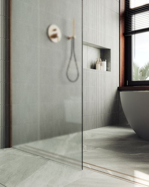 Душевая перегородка MaybahGlass MGD-700-2ш 79см бронза